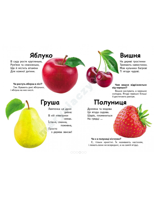 Що це? Овочі, фрукти та ягоди. Запитання та відповіді Що це? Овочі, фрукти та ягоди. Запитання та відповіді